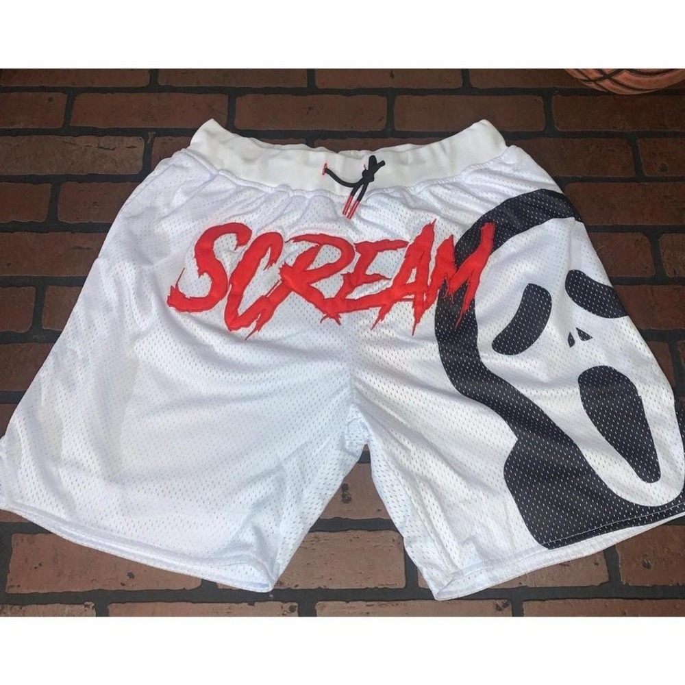 SCREAM White Headgear Classics Basketball‎ Shorts ~Never Worn~ S XL